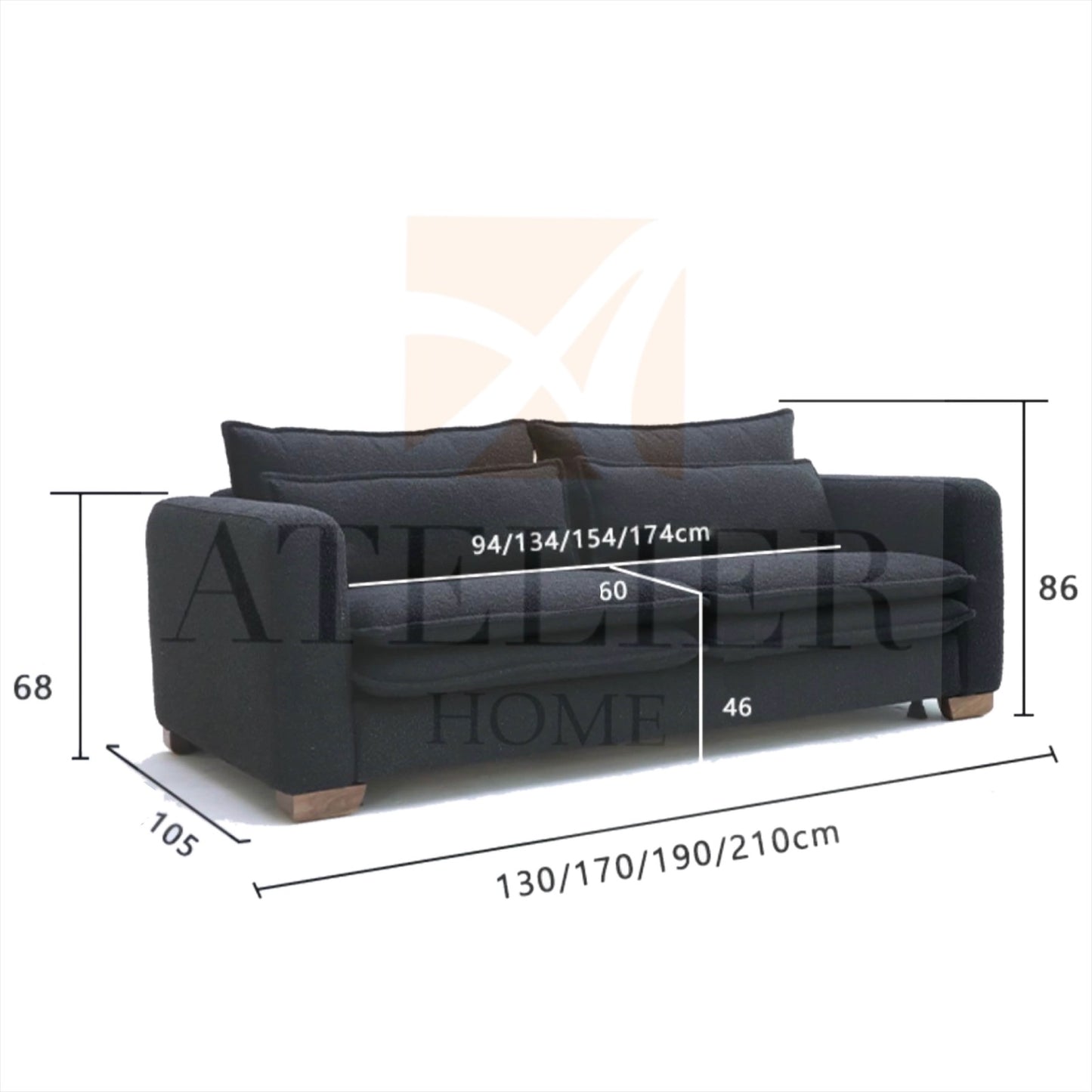 Rae Boucle Foldable Sofa Bed