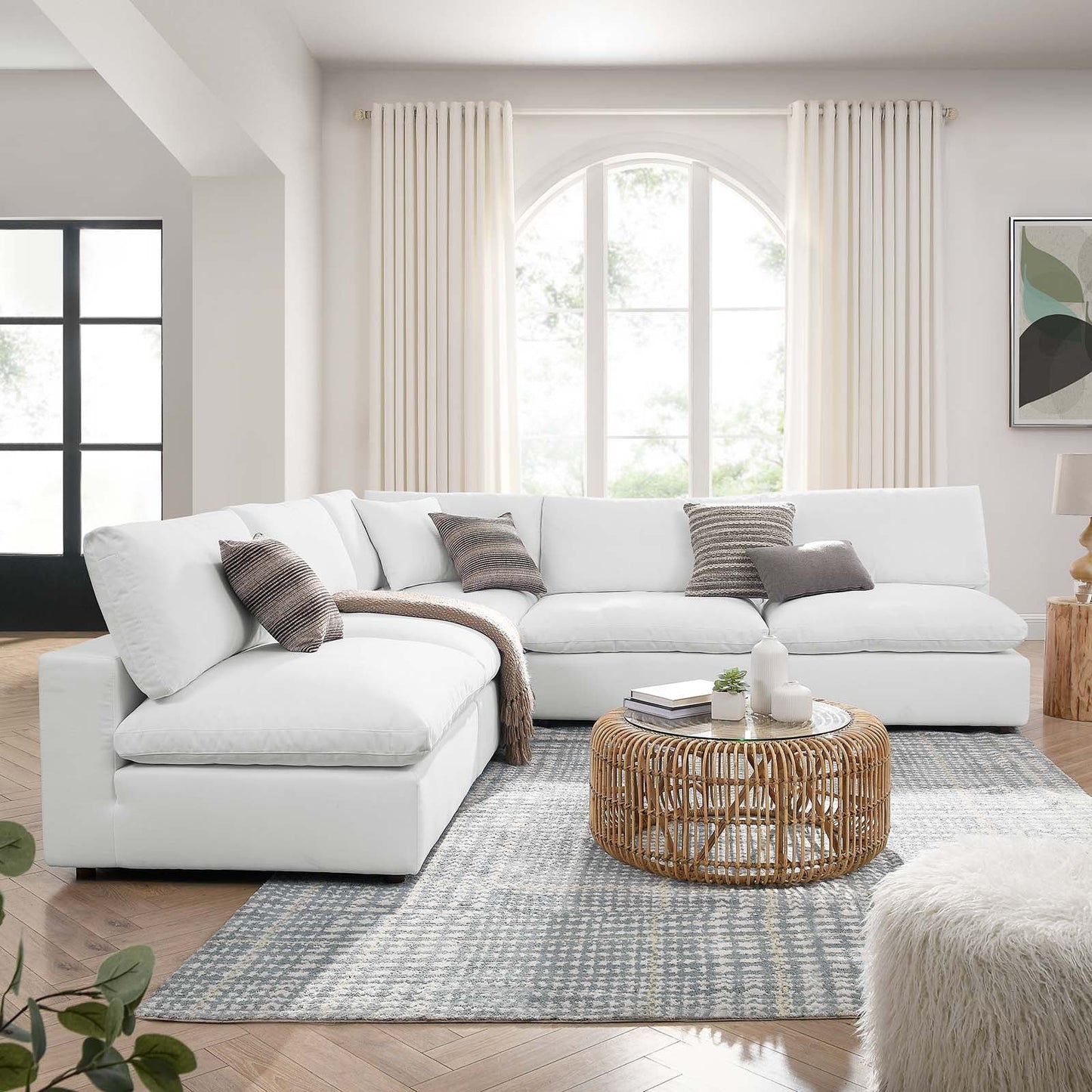 Modern Commix Down Filled Overstuffed 5 Piece Sectional Sofa Set - EEI-3360