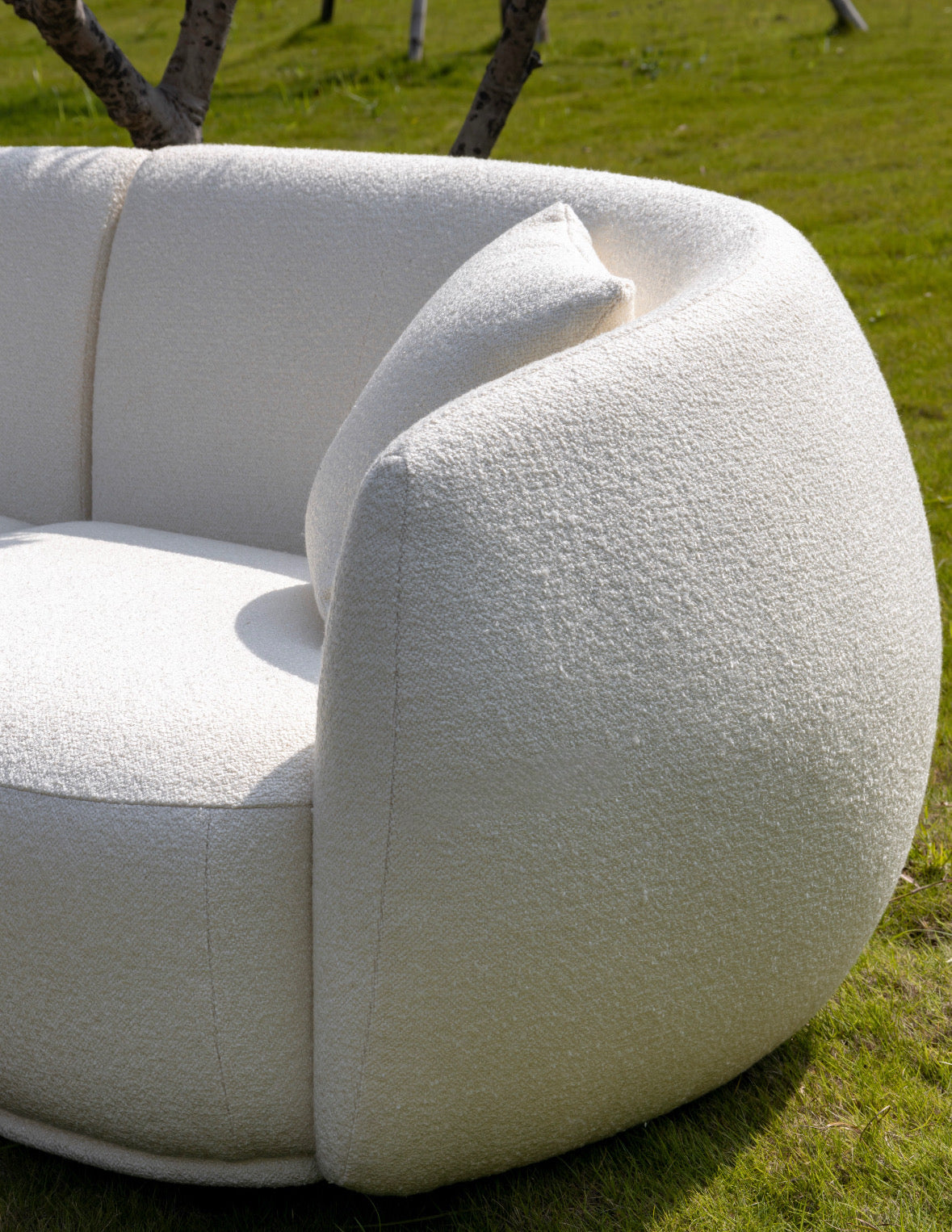 Giselle Performance Boucle Curve Sofa