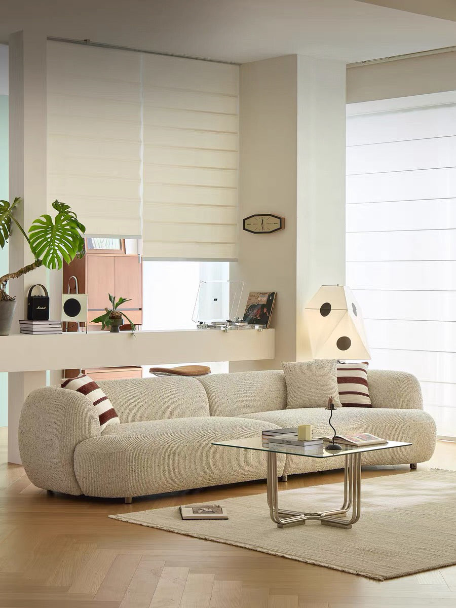 Tusca Performance Boucle Sectional Curve Sofa