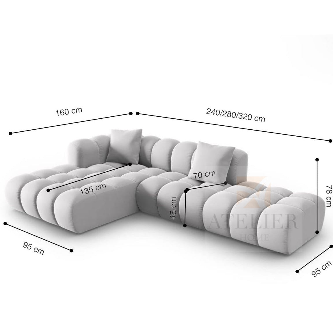Lorenz Scratch Resistant Sectional Extended Chaise Sofa