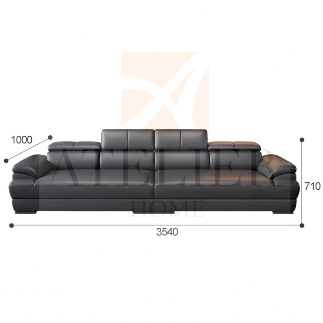 Elias Sectional Genuine Leather Sofa
