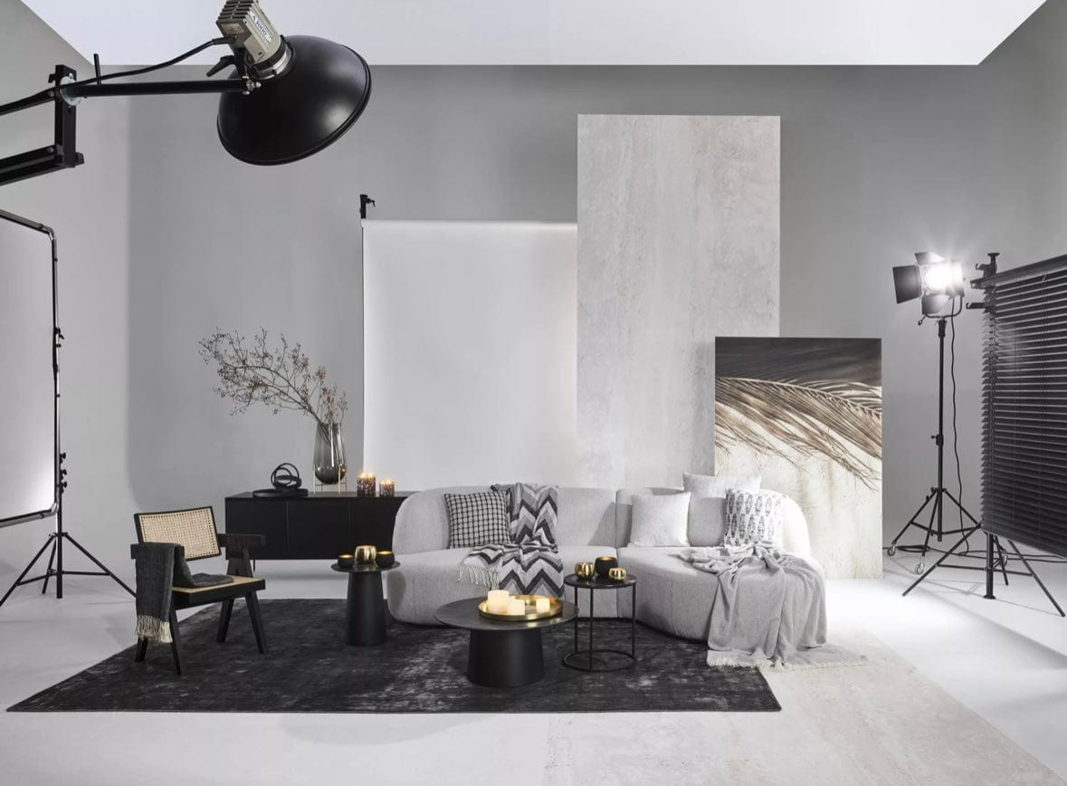 Home Atelier Adell Designer Sectional Round Chaise Sofa