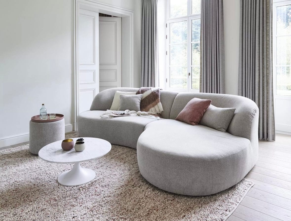 Home Atelier Adell Designer Sectional Round Chaise Sofa