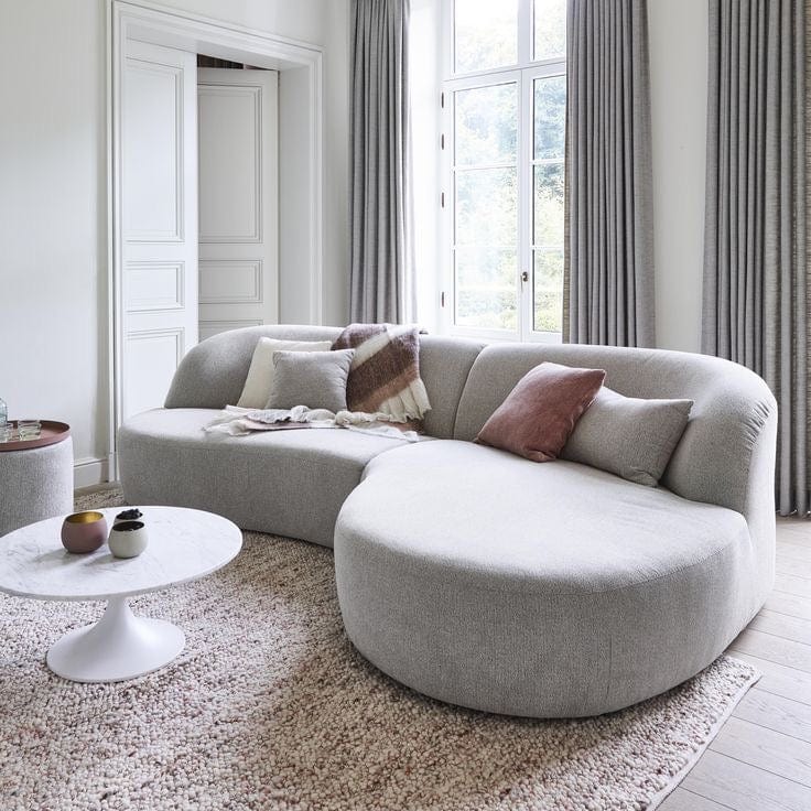 Home Atelier Adell Designer Sectional Round Chaise Sofa