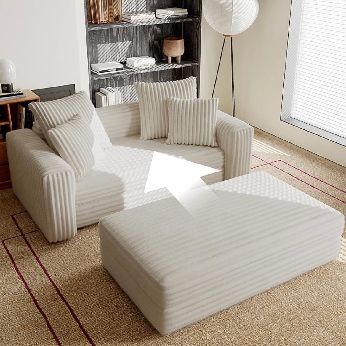 Home Atelier Akena Scratch Resistant Corduroy Sofa Bed