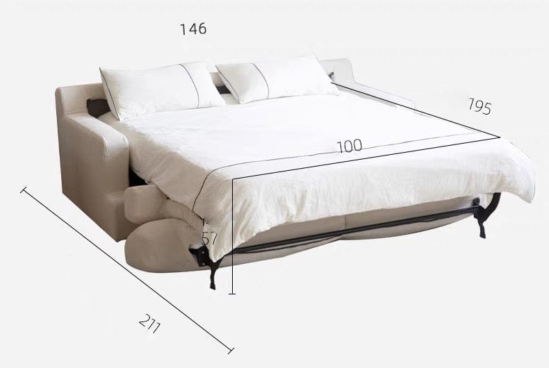 Home Atelier Akila Foldable Sofa Bed with Mattress
