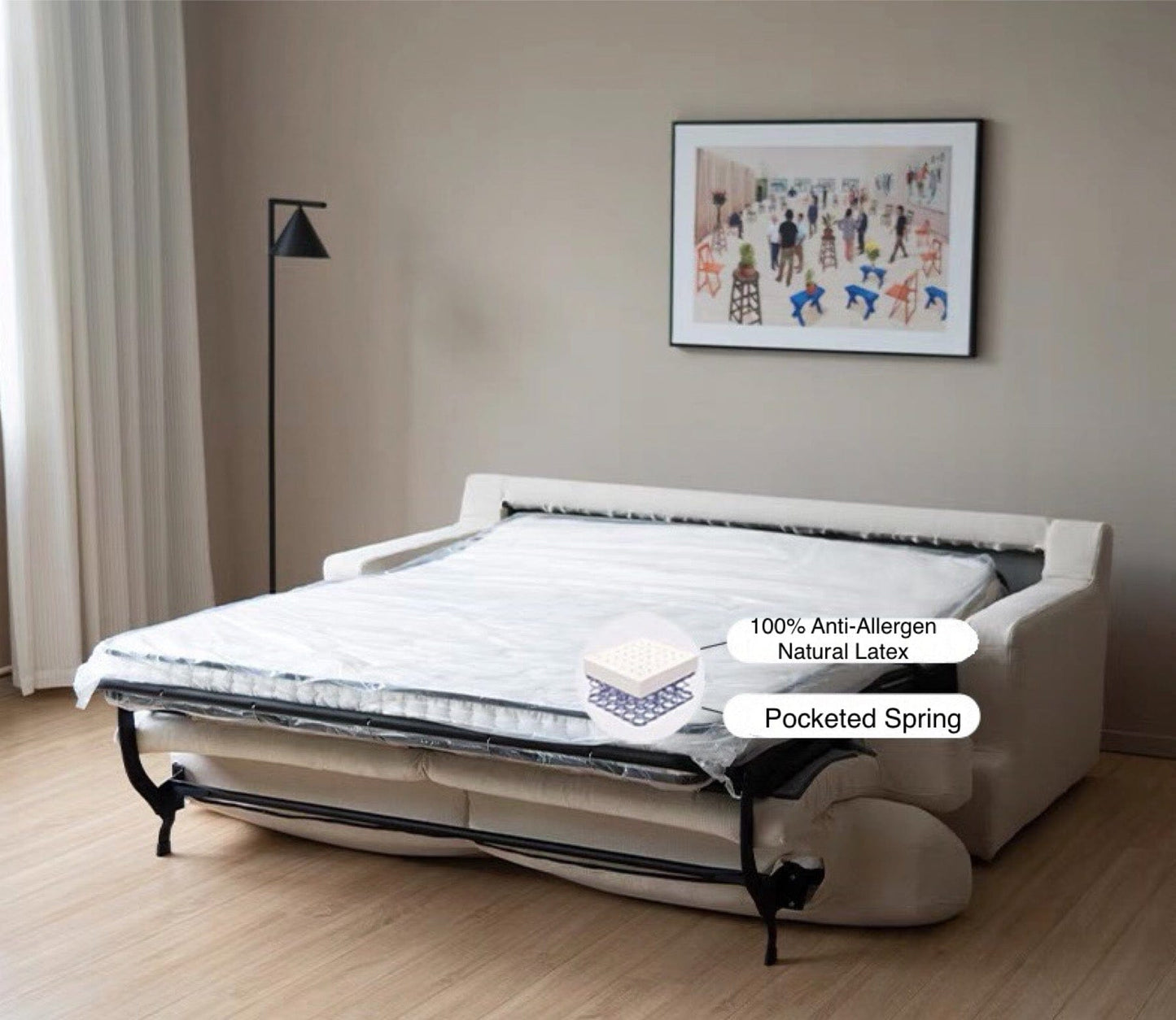 Home Atelier Akila Foldable Sofa Bed with Mattress