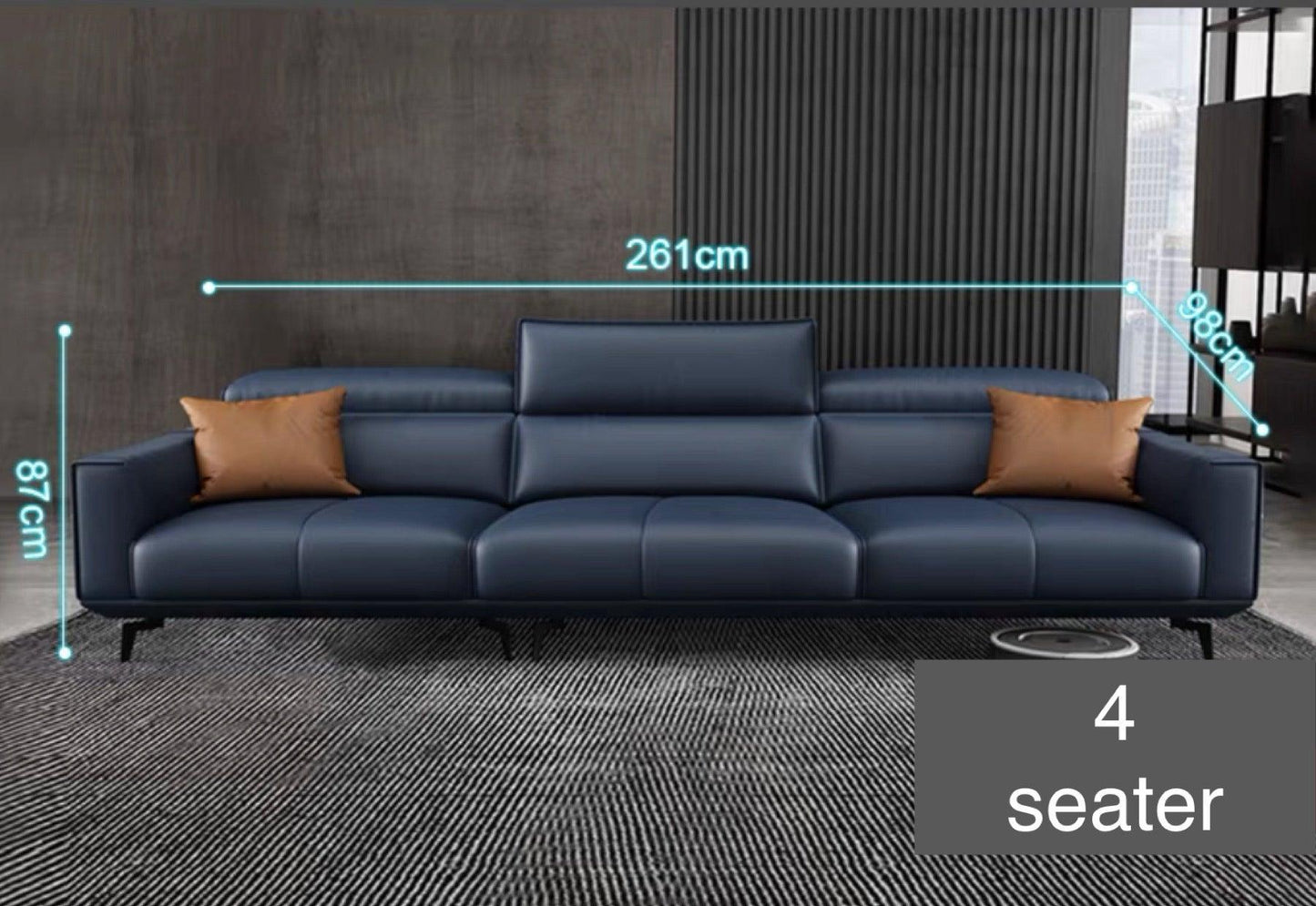 Home Atelier Alexus Leather Sectional Sofa