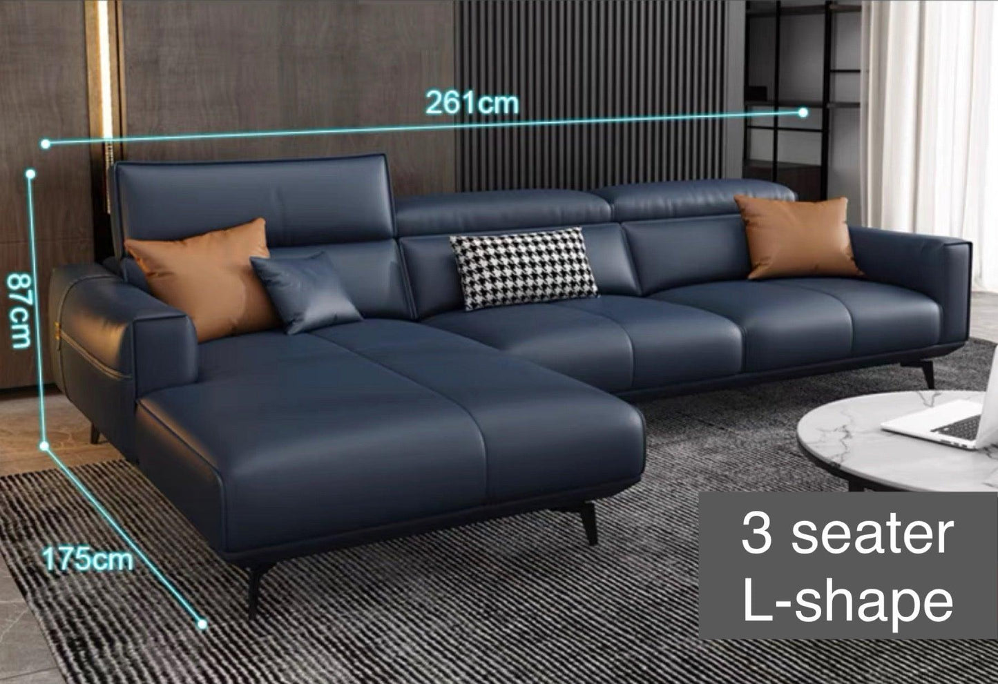 Home Atelier Alexus Leather Sectional Sofa