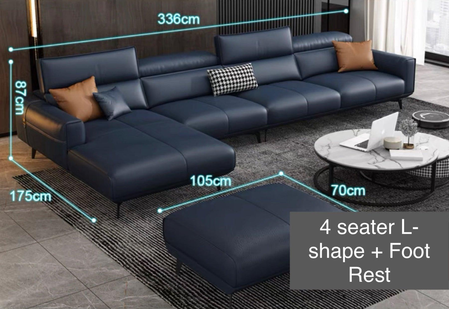 Home Atelier Alexus Leather Sectional Sofa