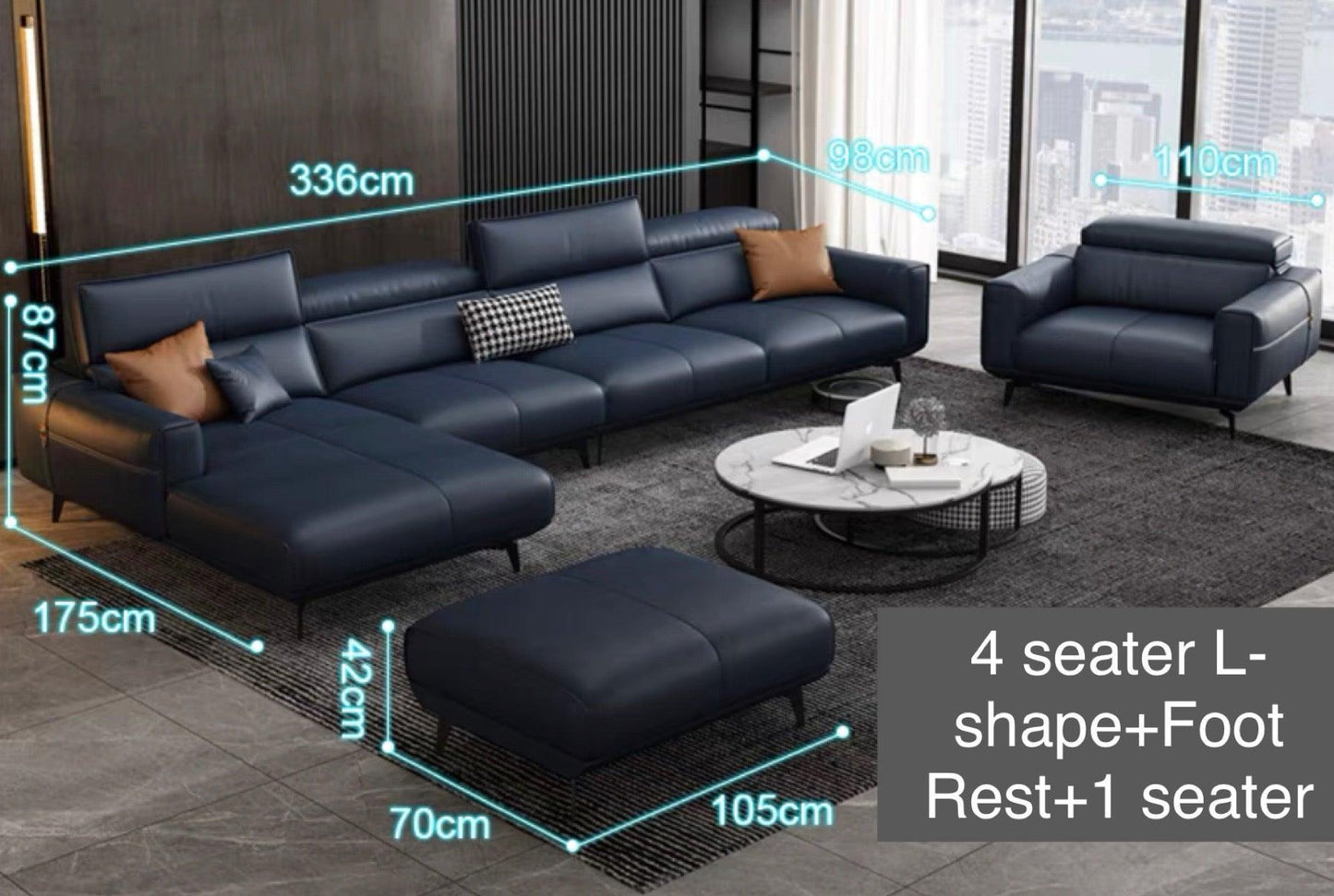 Home Atelier Alexus Leather Sectional Sofa
