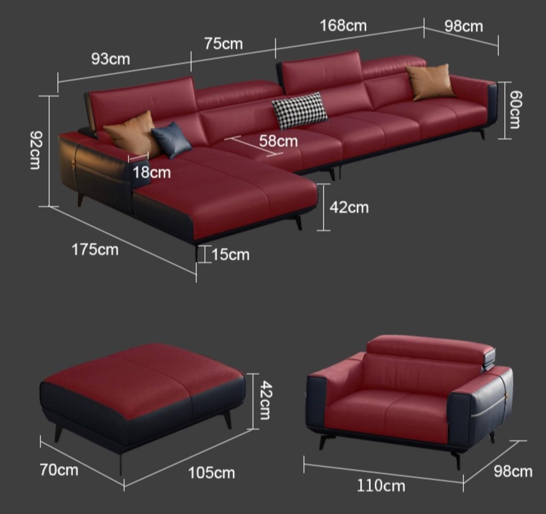 Home Atelier Alexus Leather Sectional Sofa