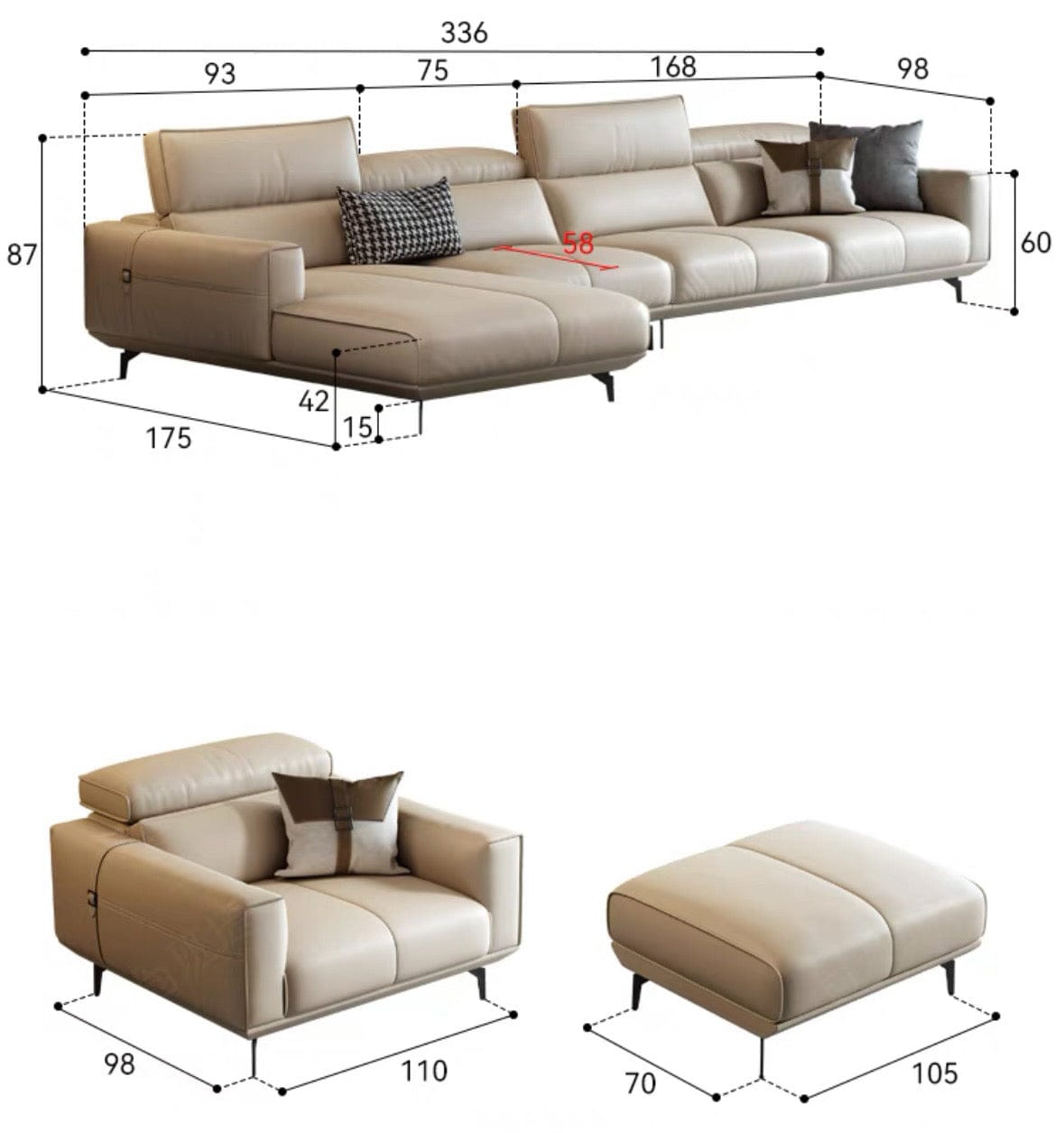 Home Atelier Alexus Leather Sofa