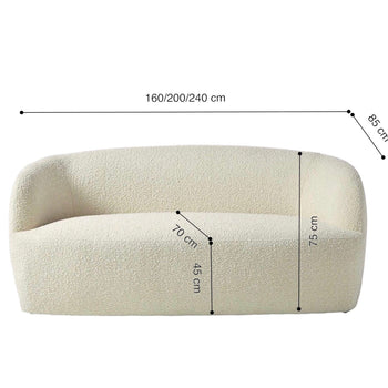 Home Atelier Alfie Performance Boucle Curve Sofa