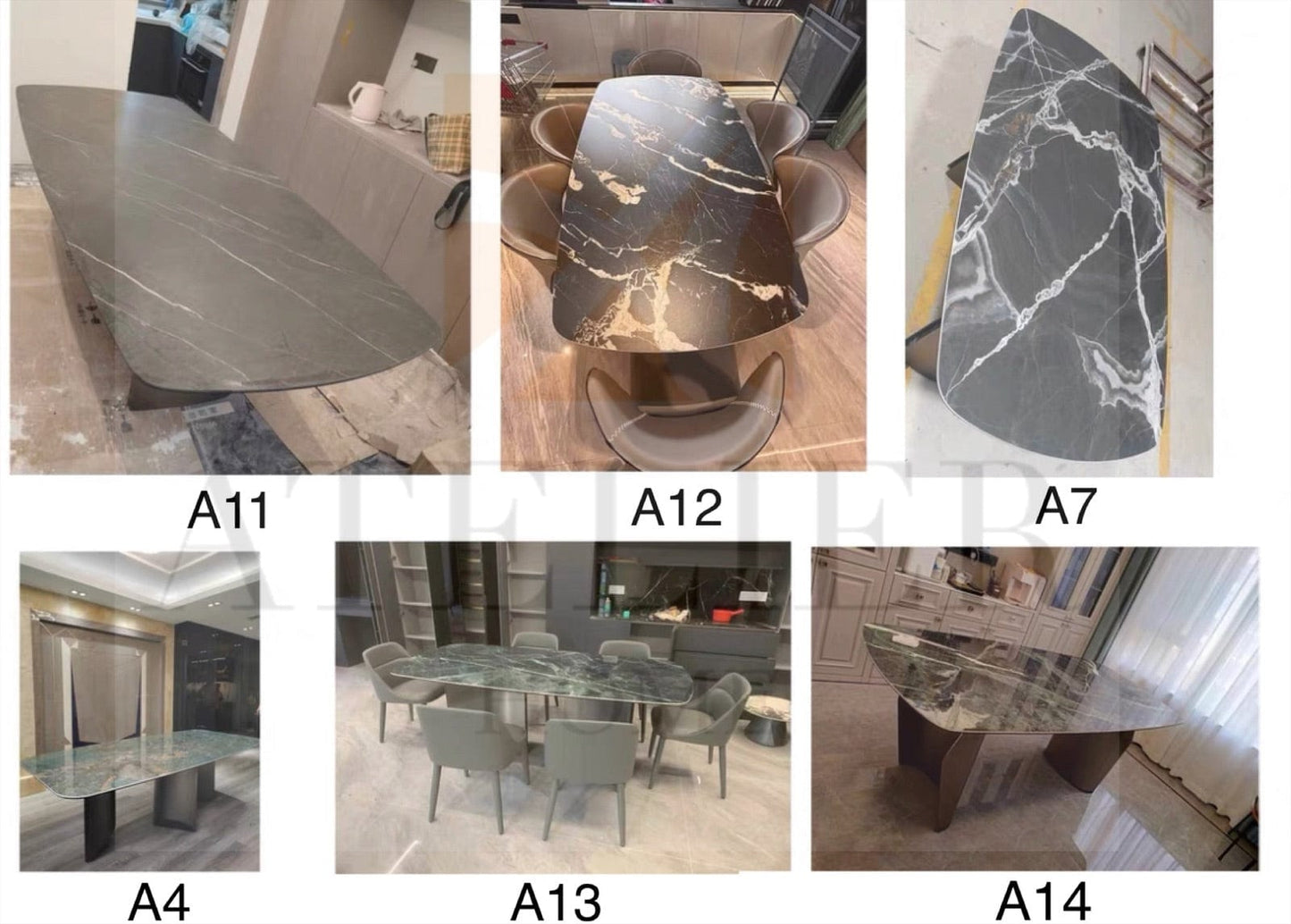 Home Atelier Alfredo Modern Sintered Stone Dining Table