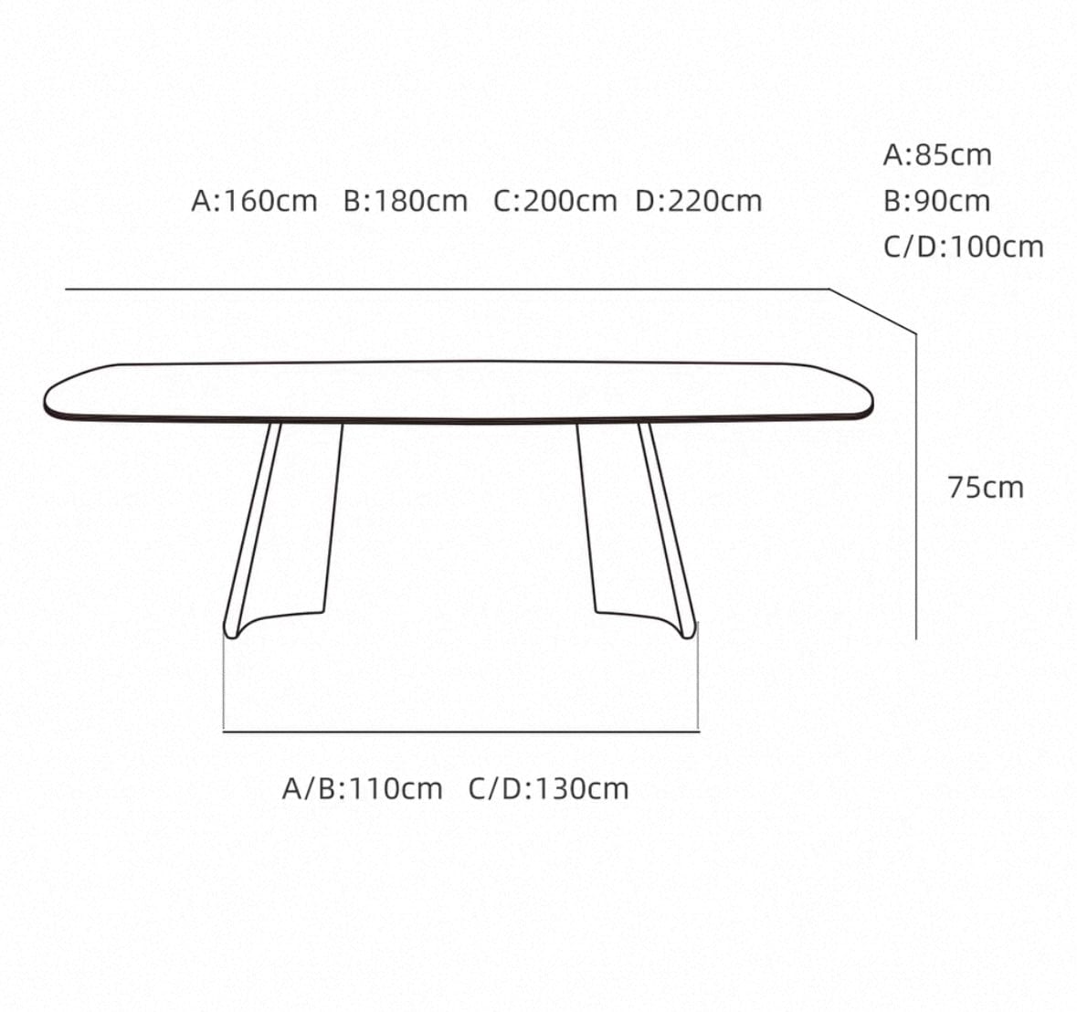 Home Atelier Alfredo Modern Sintered Stone Dining Table