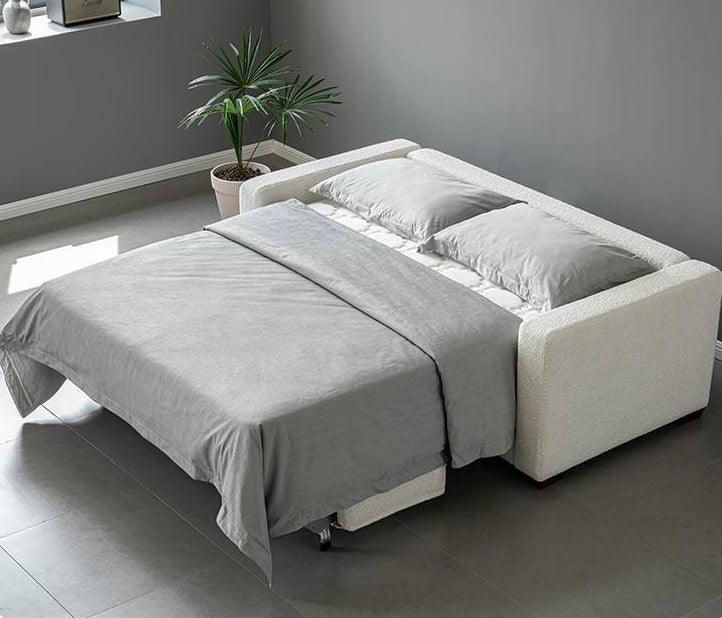 Home Atelier Allison Performance Boucle Foldable Sofa Bed with Mattress