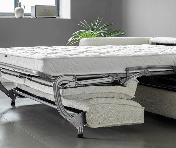 Home Atelier Allison Performance Boucle Foldable Sofa Bed with Mattress