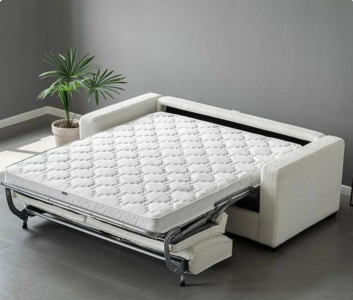 Home Atelier Allison Performance Boucle Foldable Sofa Bed with Mattress