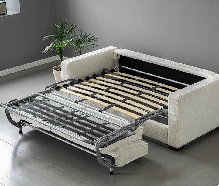 Home Atelier Allison Performance Boucle Foldable Sofa Bed with Mattress