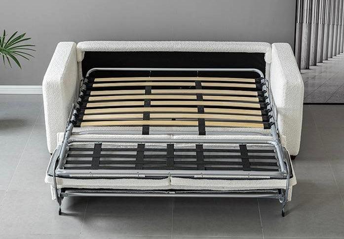 Home Atelier Allison Performance Boucle Foldable Sofa Bed with Mattress