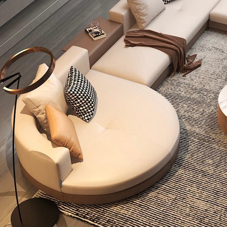 Home Atelier Alyssa Designer Sectional Round Chaise Sofa