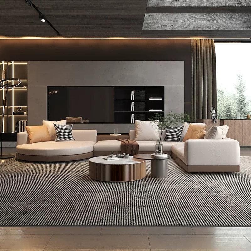 Home Atelier Alyssa Designer Sectional Round Chaise Sofa