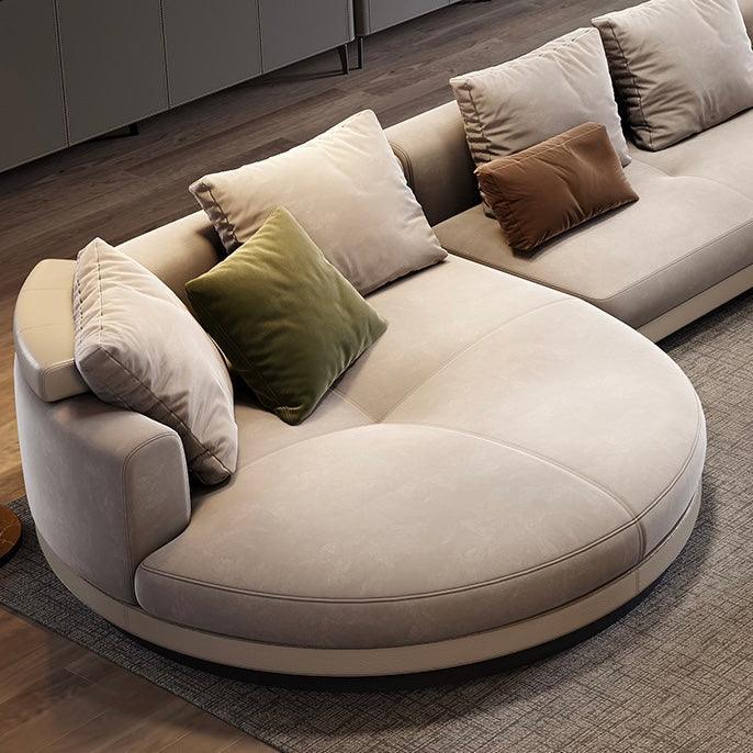 Home Atelier Alyssa Designer Sectional Round Chaise Sofa