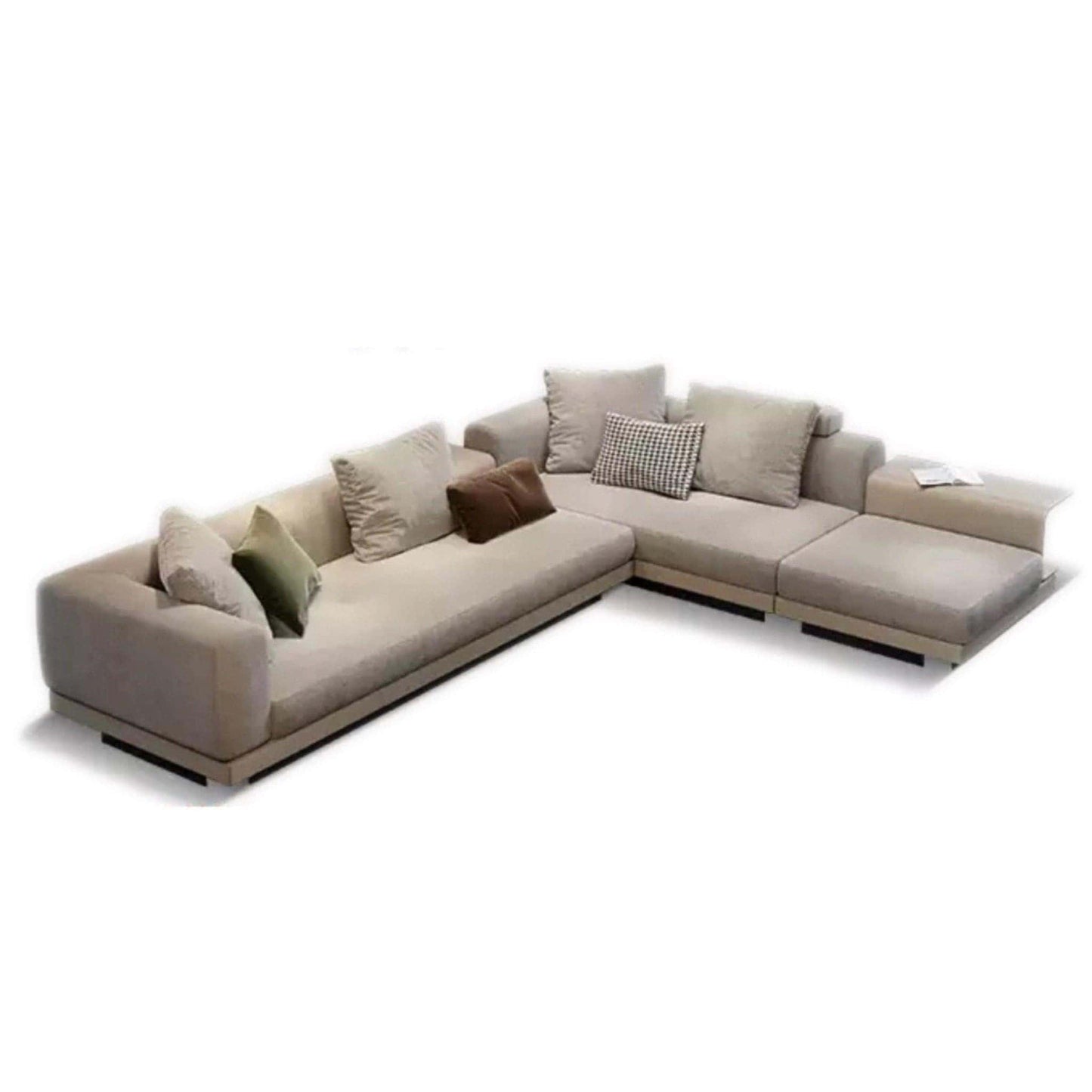 Home Atelier Alyssa Designer Sectional Round Chaise Sofa