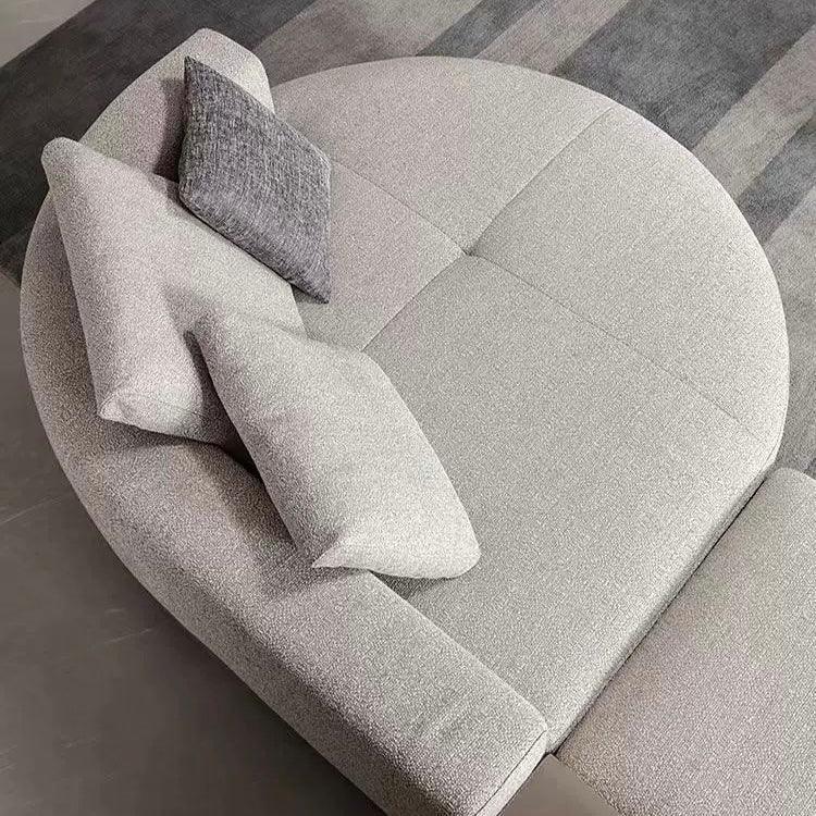 Home Atelier Alyssa Designer Sectional Round Chaise Sofa
