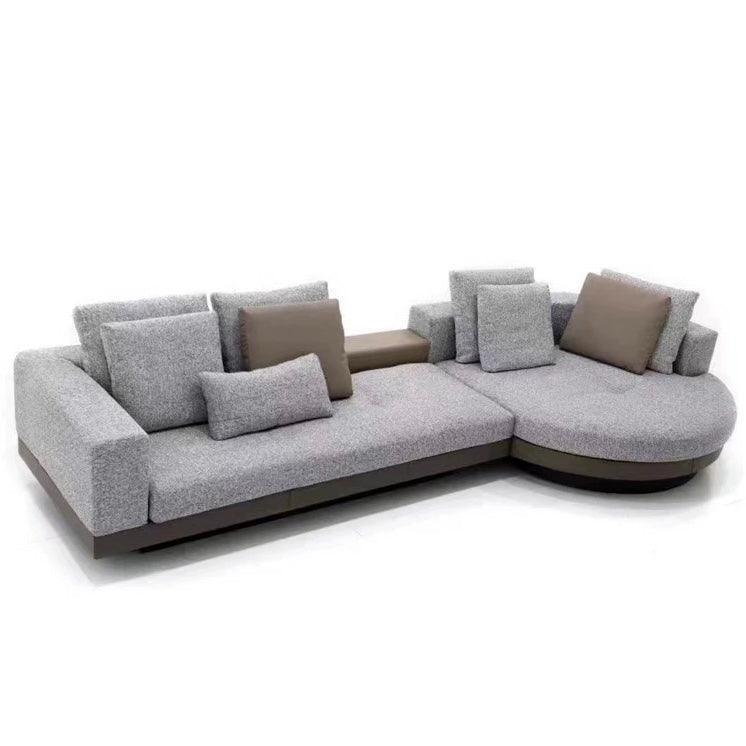 Home Atelier Alyssa Designer Sectional Round Chaise Sofa