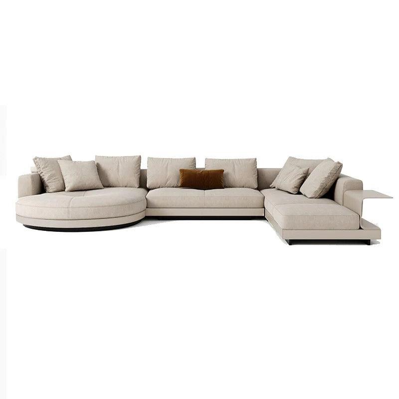 Home Atelier Alyssa Designer Sectional Round Chaise Sofa