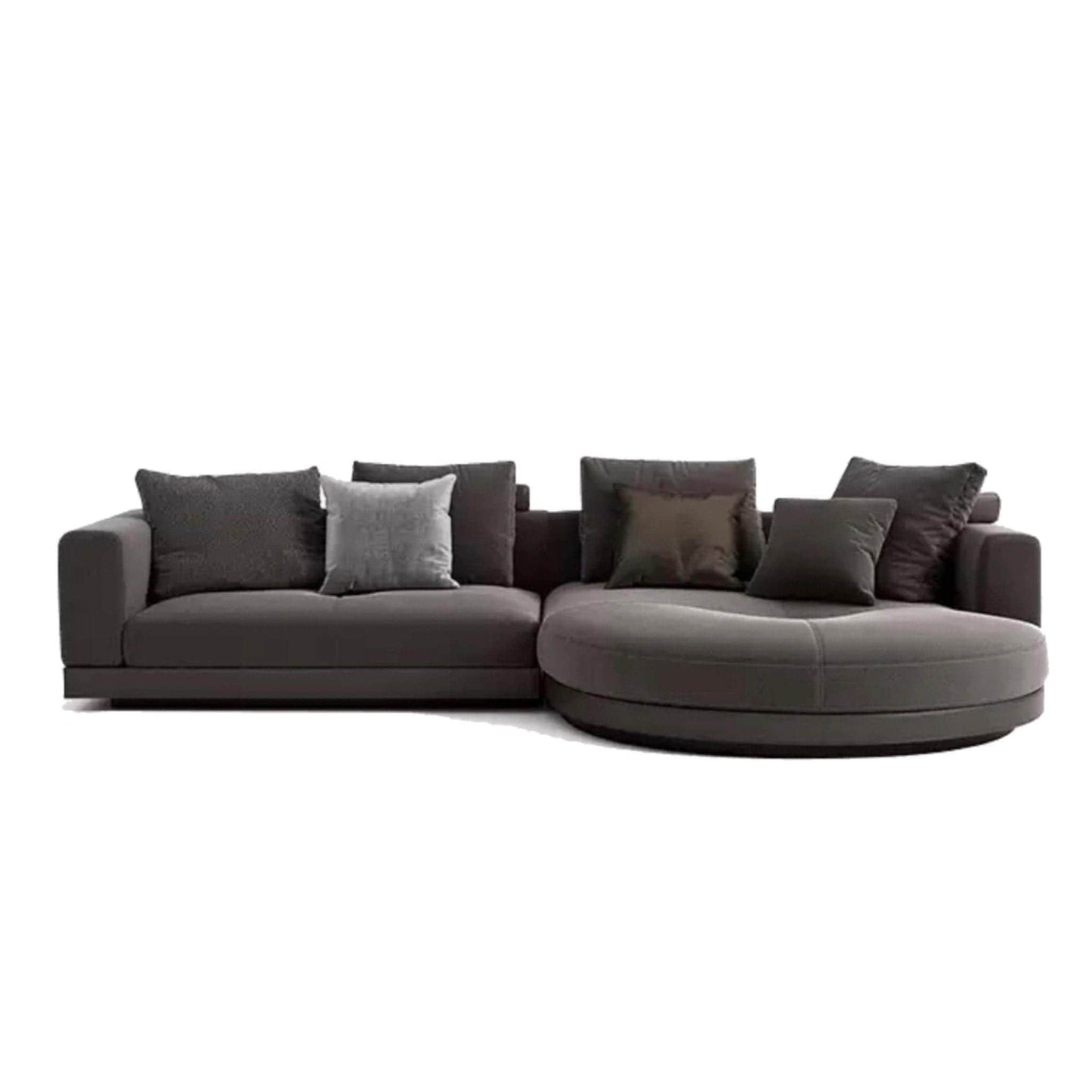 Home Atelier Alyssa Designer Sectional Round Chaise Sofa