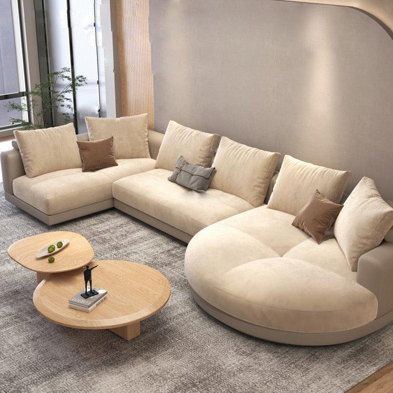 Home Atelier Alyssa Designer Sectional Round Chaise Sofa
