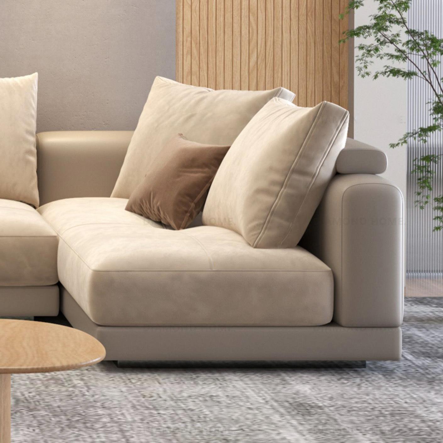 Home Atelier Alyssa Designer Sectional Round Chaise Sofa