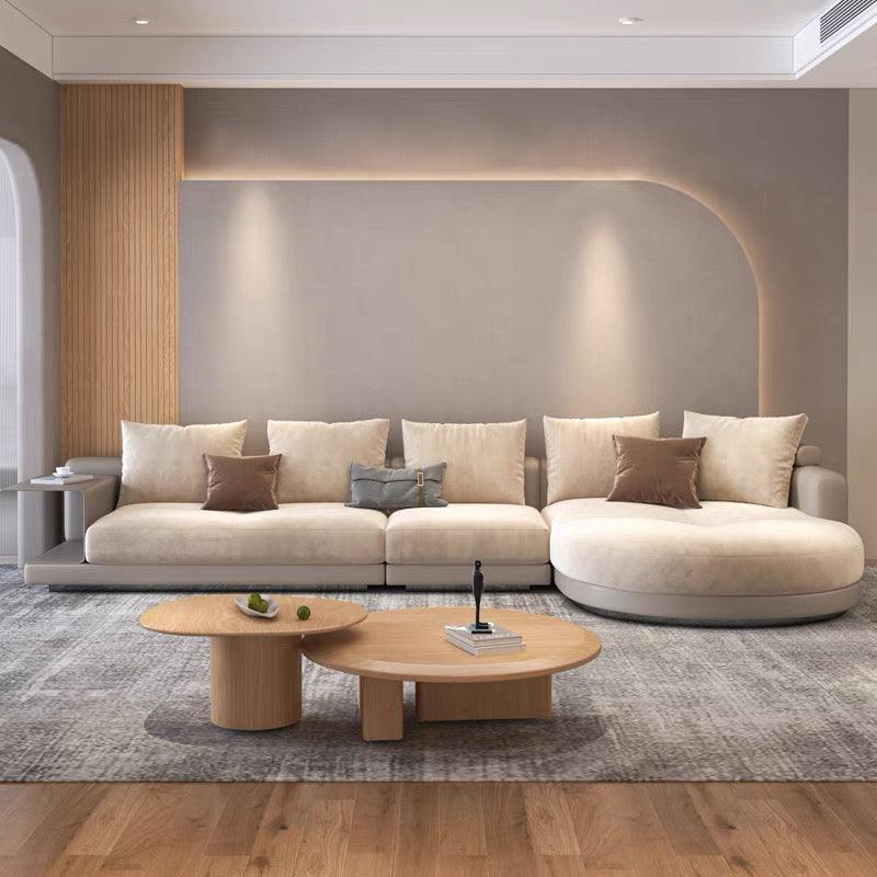 Home Atelier Alyssa Designer Sectional Round Chaise Sofa