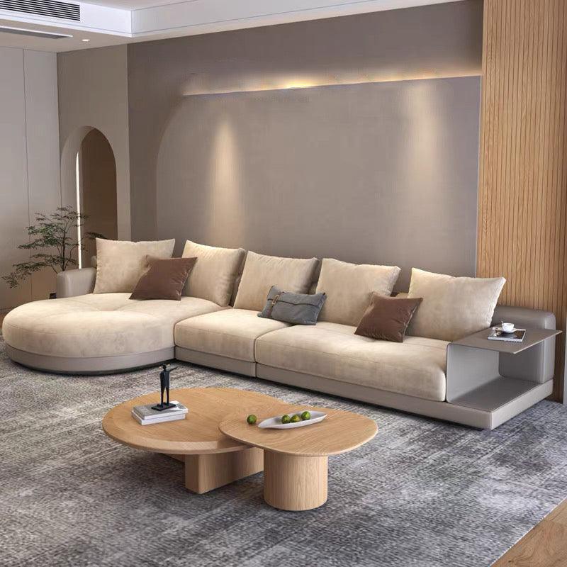 Home Atelier Alyssa Designer Sectional Round Chaise Sofa