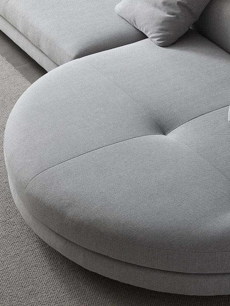 Home Atelier Alyssa Designer Sectional Round Chaise Sofa