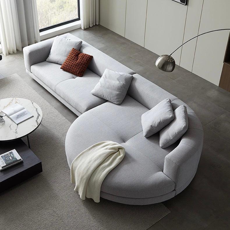 Home Atelier Alyssa Designer Sectional Round Chaise Sofa
