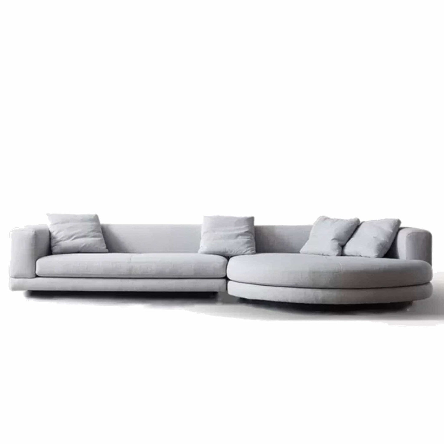Home Atelier Alyssa Designer Sectional Round Chaise Sofa