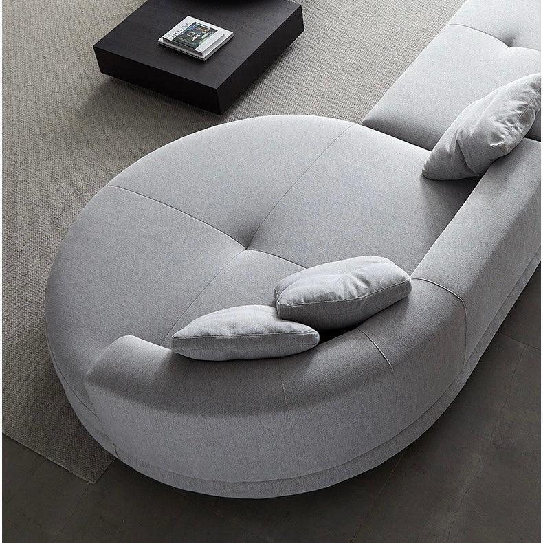 Home Atelier Alyssa Designer Sectional Round Chaise Sofa