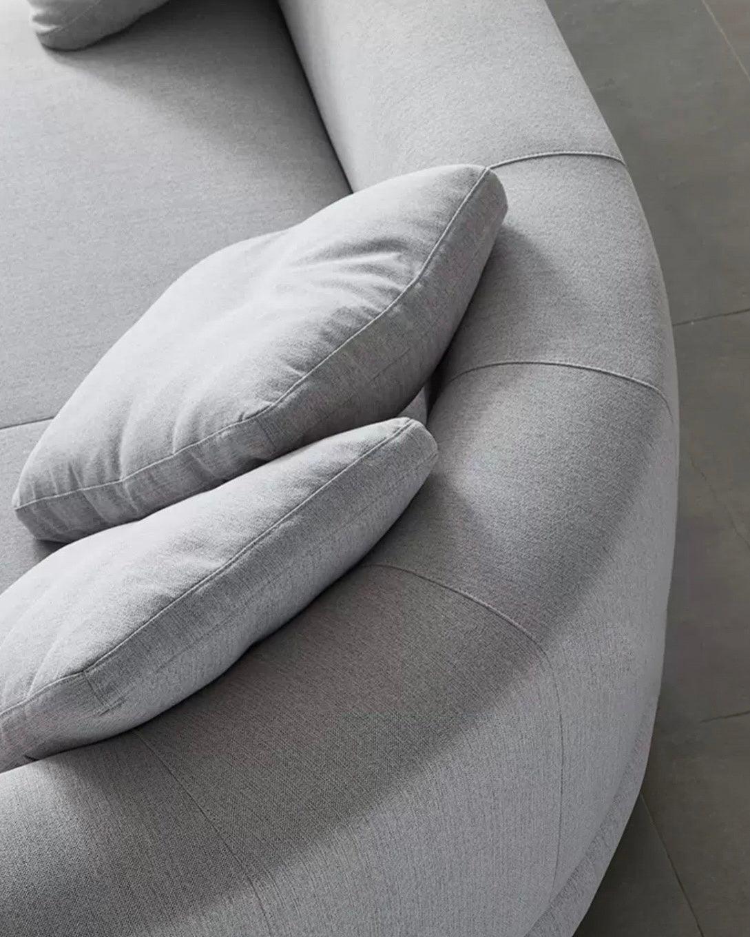 Home Atelier Alyssa Designer Sectional Round Chaise Sofa