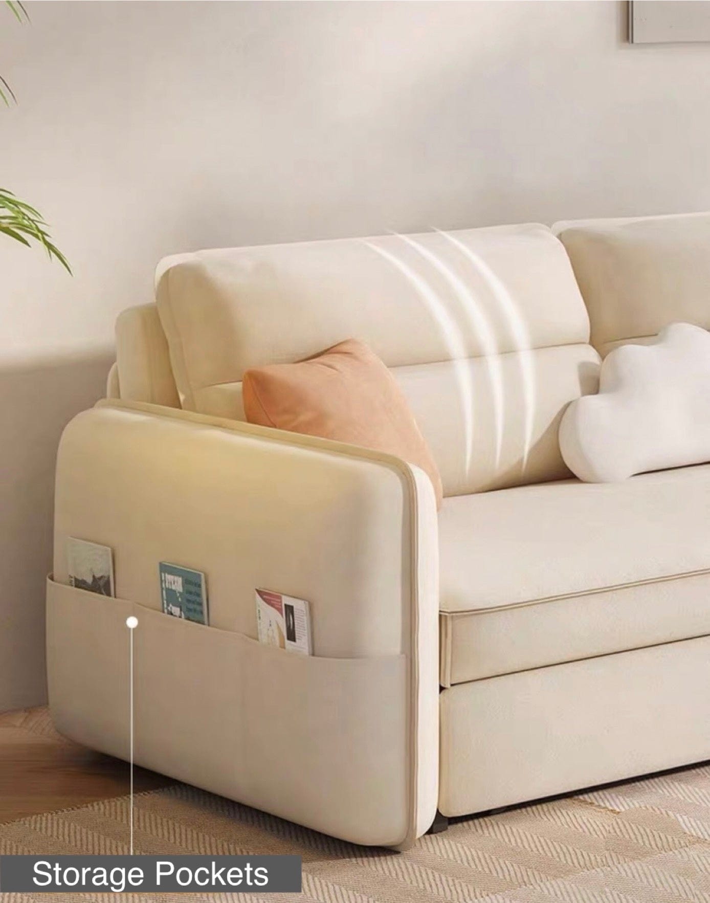Home Atelier Amelie Scratch Resistant Storage Sofa Bed