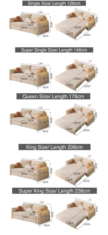 Home Atelier Amelie Scratch Resistant Storage Sofa Bed