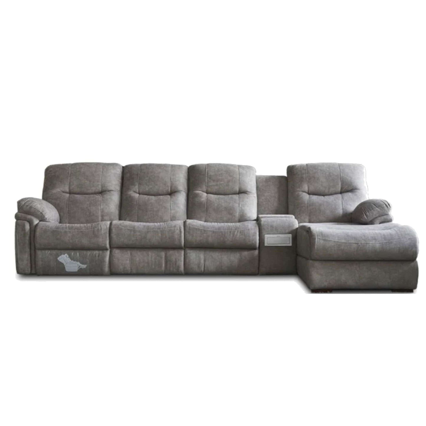 Home Atelier Ansel Velvet L-shape Electric Recliner Sofa