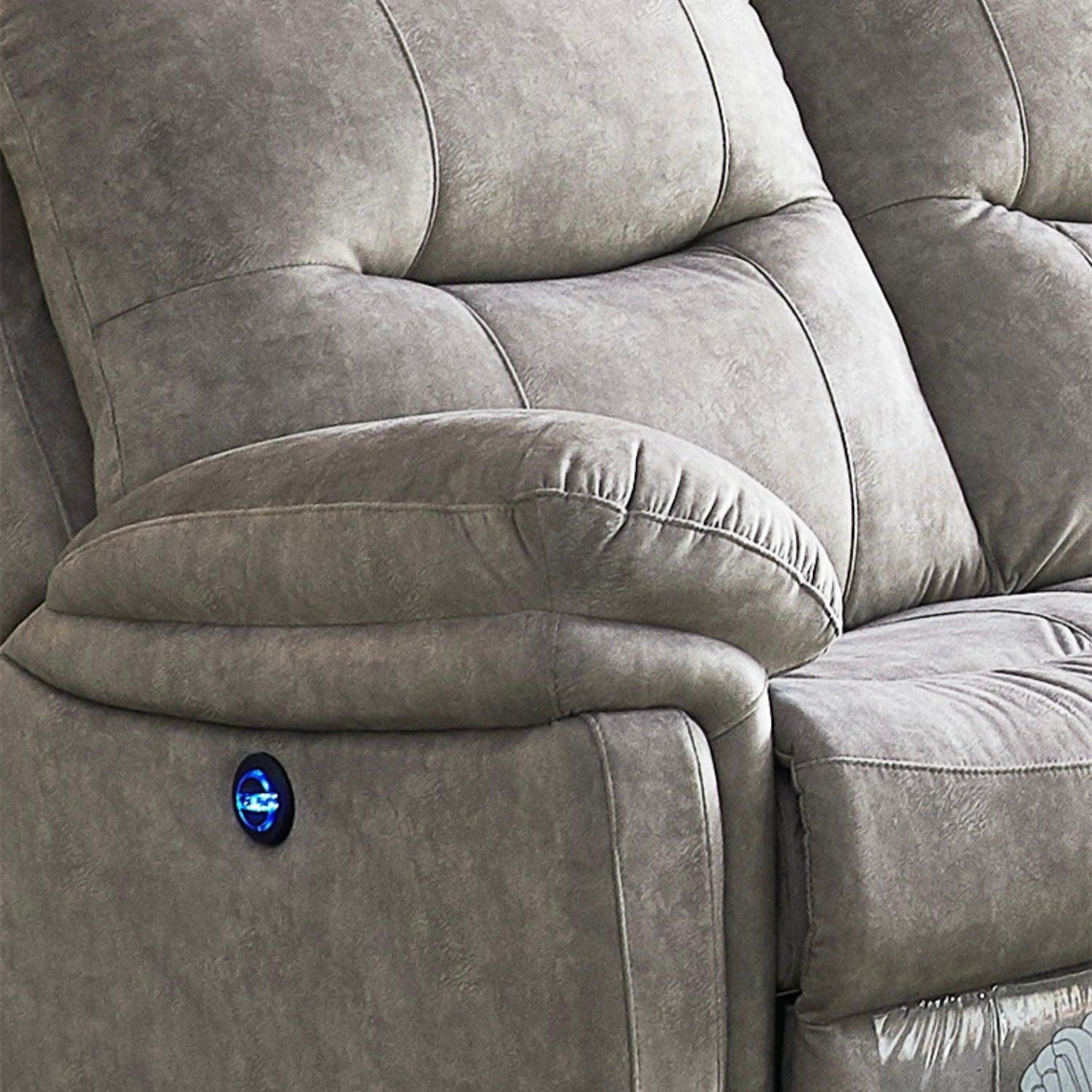 Home Atelier Ansel Velvet L-shape Electric Recliner Sofa