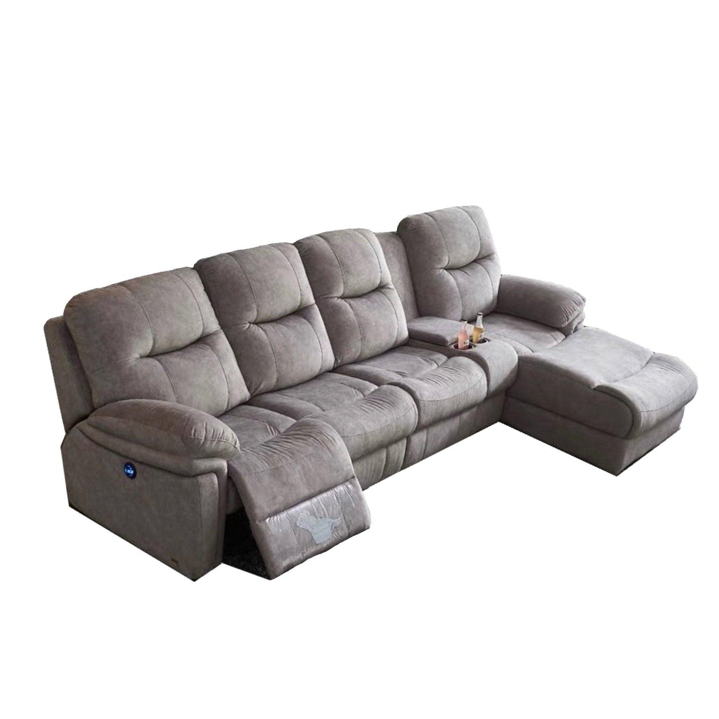 Home Atelier Ansel Velvet L-shape Electric Recliner Sofa