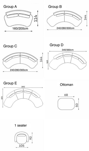 Home Atelier Arch Performance Boucle Curve Sofa