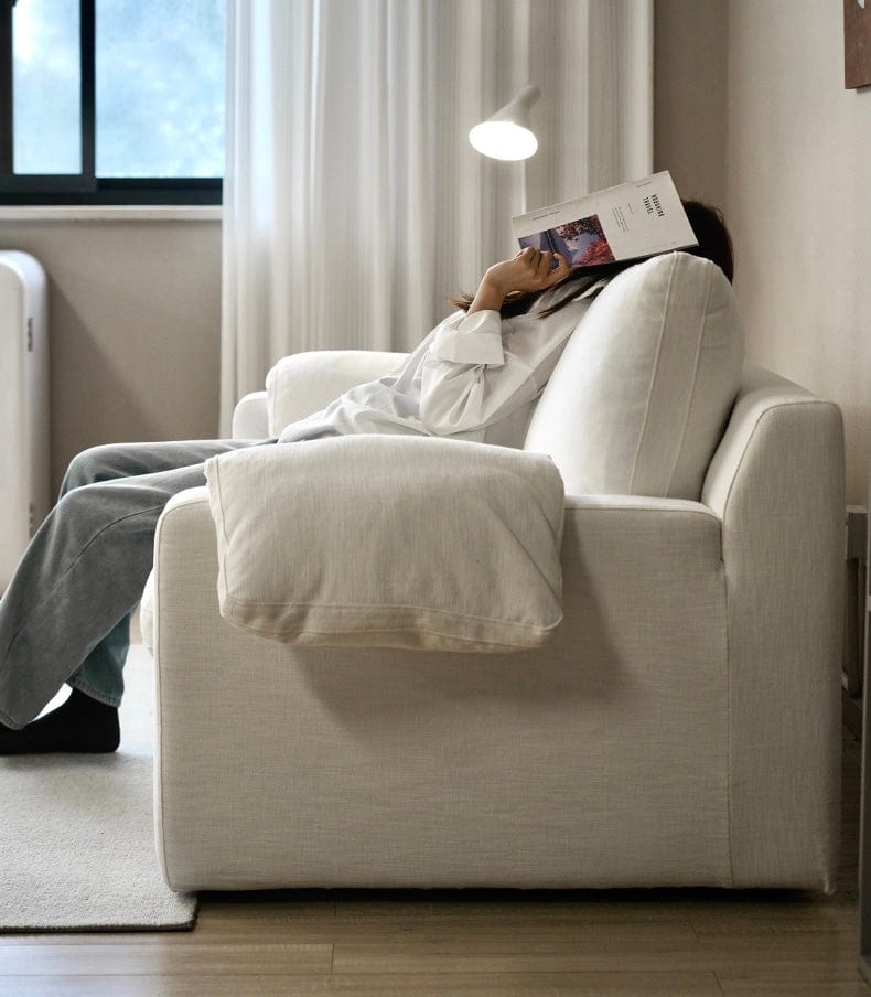 Home Atelier Aries Performance Boucle Foldable Sofa Bed with Mattress